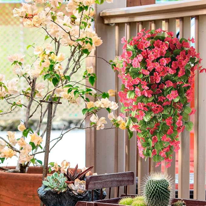ZFProcess Artificial Fake Hanging Flowers Plants