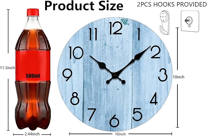 Wall Clock, Modern Wall Clocks Battery Operated, Silent Non Ticking Clock