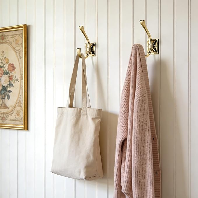 TUNNY 5 Pack Antique Design Wall Hanging Coat Hooks