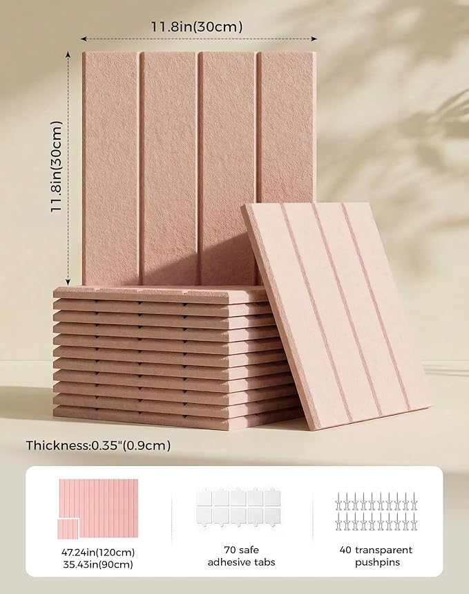 Aothia 12-Pack Felt Bulletin Board Tiles