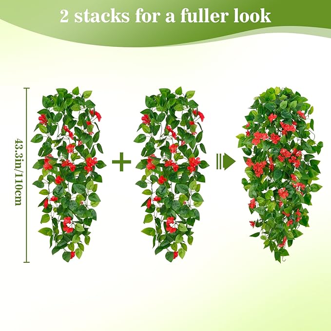 BLEUM CADE Artificial Hanging Flowers