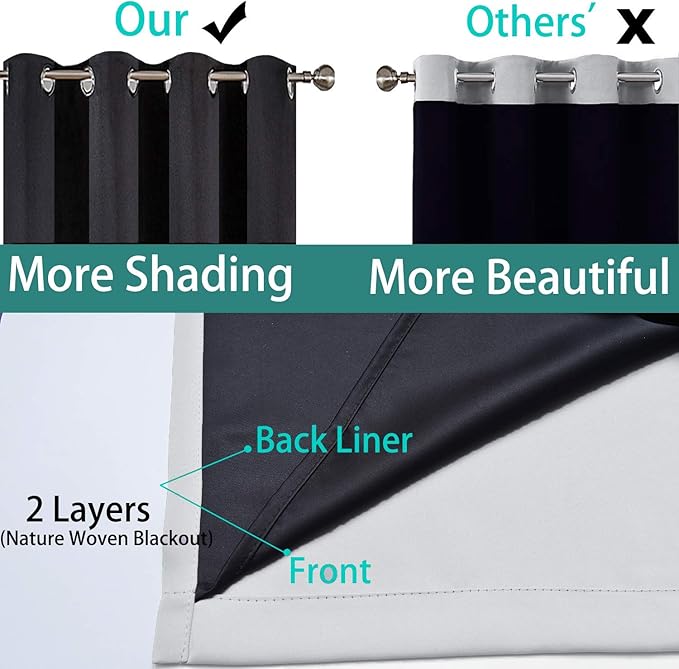 Yakamok Extra Wide 100% Blackout Curtains