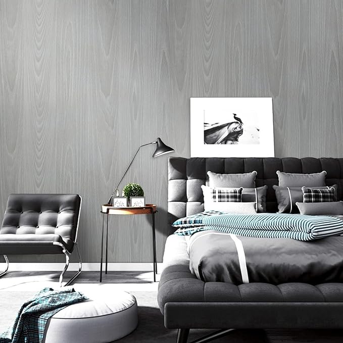 practicalWs Grey Wood Wallpaper 17.7''×590.5''