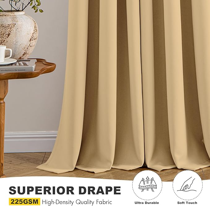 MIULEE Blackout Curtains for Bedroom Living Room 2 Panels, Thermal Insulated