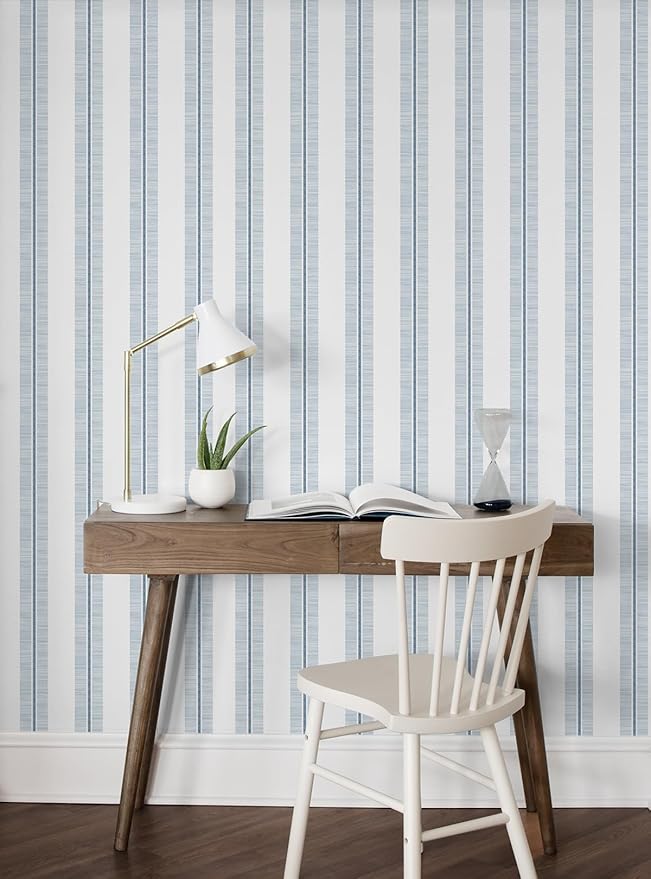 NextWall Beach Towel Stripe Peel and Stick Wallpaper