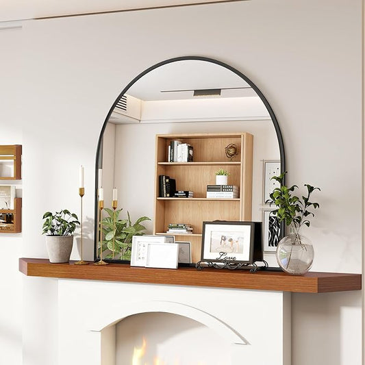 VooBang Arched Wall Mirror, 26 x 28 inch Arch Bathroom Mirror, Wall Mounted