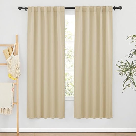 RYB HOME Room Darkening Thermal Blackout Curtains, Window Curtains Draperies