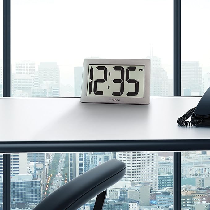 AcuRite 75102RM 9.5" Large Digital Clock
