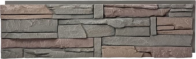 GenStone Faux Stacked Stone Panel 41" x 11.25" in Keystone Color