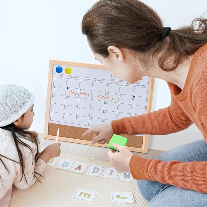 OWLKELA Monthly Dry Erase Calendar