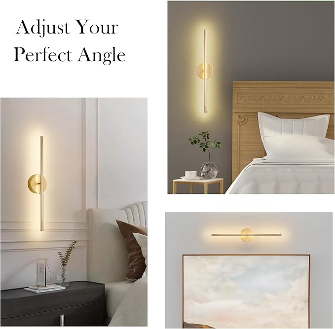 KARTOOSH Battery Operated Wall Sconces, Dimmable Wall Sconces Set of Two