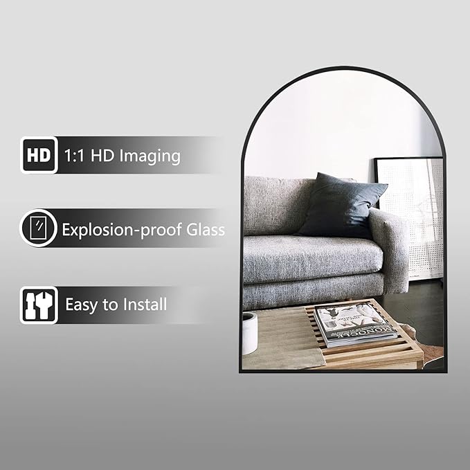 HARRITPURE Wall Mounted Mirror Arch Mirror