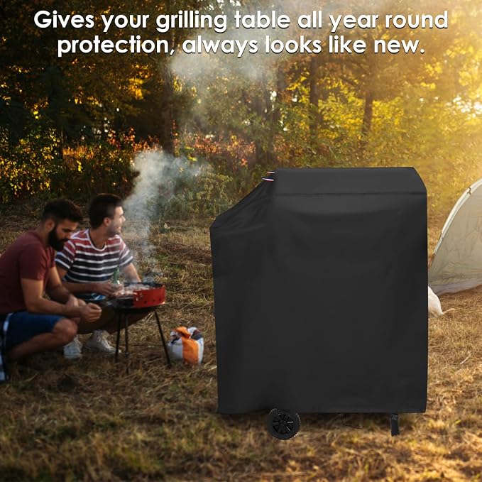 Grill Cover for Char-Griller Model E1515 Charcoal Grill Smoker BBQ Covers Waterproof Griddle Cover Outdoor Grill Smoker Cover - 22"x32"x41"