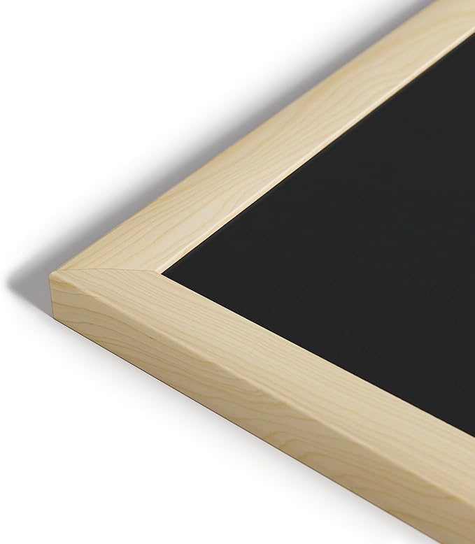 U Brands Chalkboard, Light Birch Wood Frame