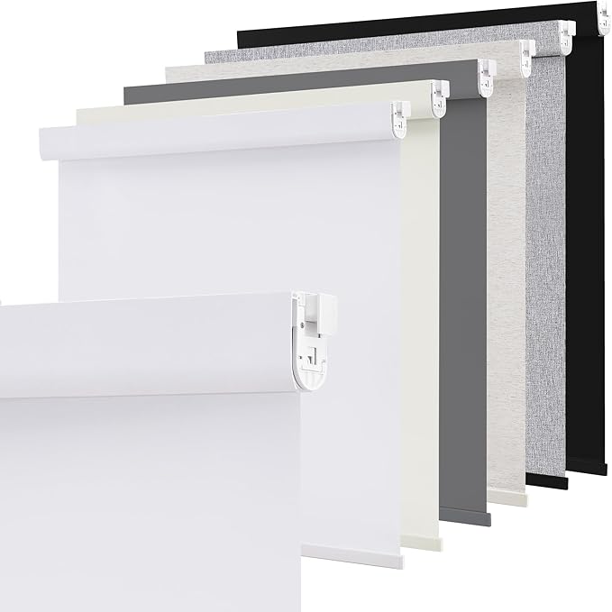 SUNOFF No Drill Tools Cordless Blackout Roller Shades Blinds