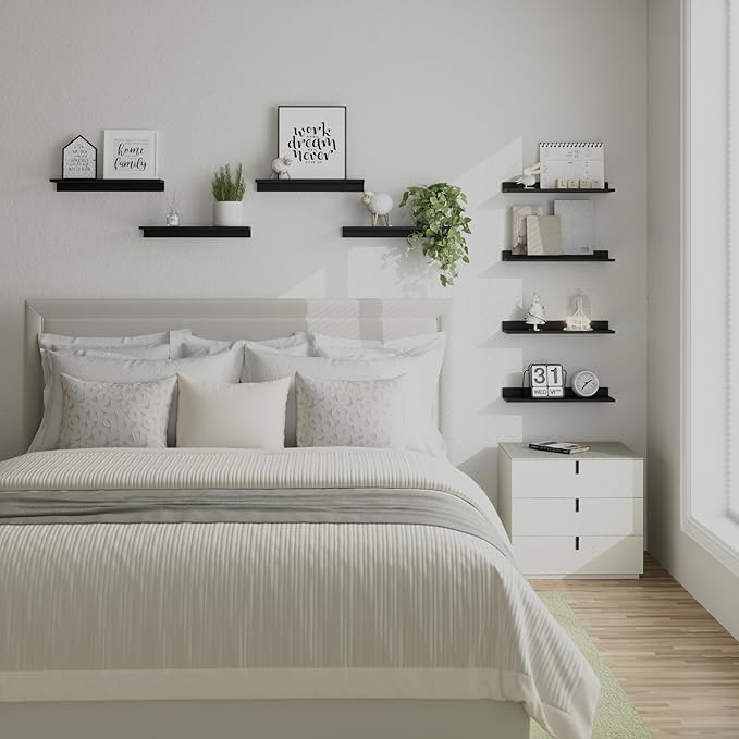 WOPITUES Floating Shelves, Wall Mounted Shelves