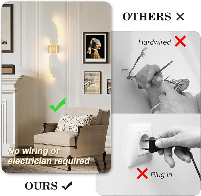 Battery Operated Wall Sconces Set of Two