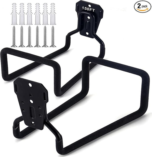 Heavy-duty rust-proof hose hooks for storing water pipes, hoses, cables, trimmers, ladders, buckets, tools | Wall-mounted high load-bearing capacity, non-slip hanger for homes, yards, and farms