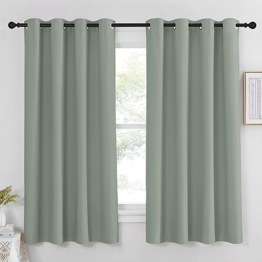 NICETOWN Blackout Sage Green Curtain & Drape