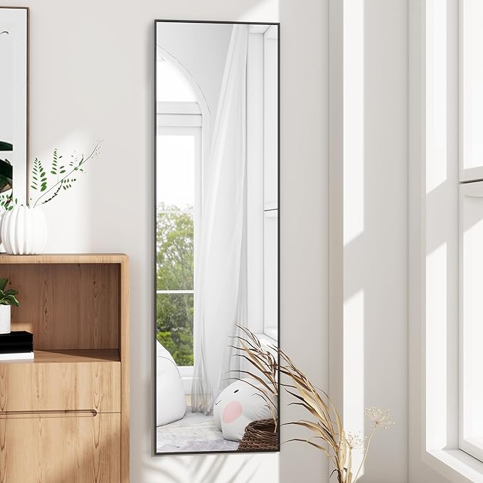 Full Length Door Mirror 14x48, Metal Frame