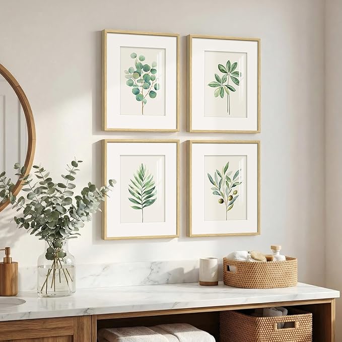 Framed Sage Green Botanical Wall