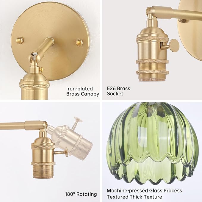 Shenmoyl Vintage Battery Operated Wall Sconce