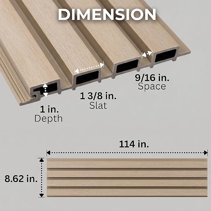 From Plain to Beautiful in Hours WPC Exterior Wall Slat Panels Waterproof