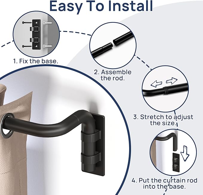 ENJOYBASICS Blackout Curtain rod