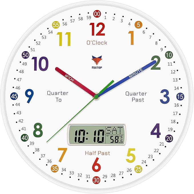 Foxtop Digital and Analog Learning Clock