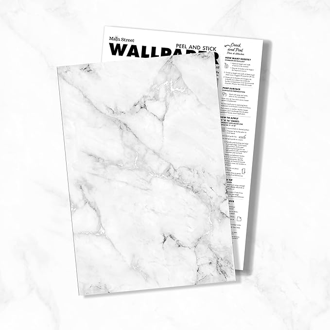 Main Street Peel and Stick Wallpaper Eco-Friendly Sheets 12 Pack, 11 X 16 Inch