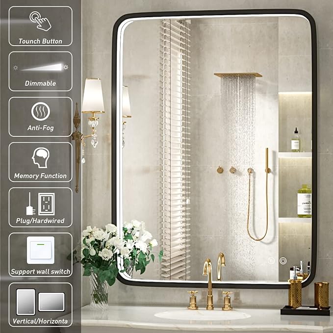36x28 Inch LED Bathroom Mirror