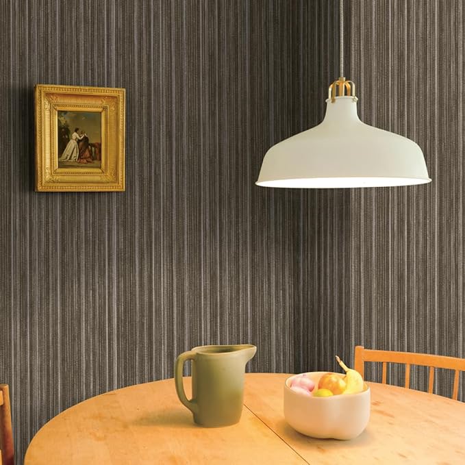 Tempaper Metallic Bronze Faux Grasscloth Removable Peel and Stick Wallpaper