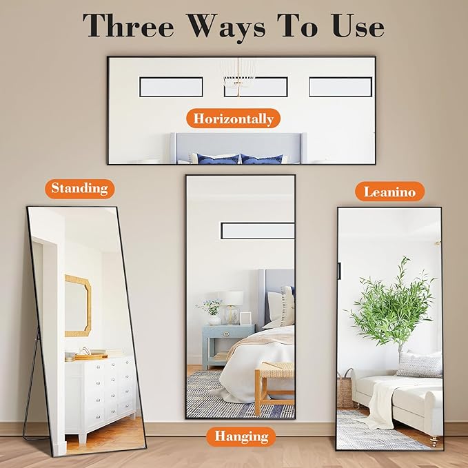 Mirror Full Length, Upgraded 21"x64" Body Wall Mirrors