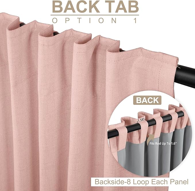 100% Blackout Shield Linen Blackout Curtains