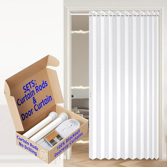 AJAZZ Blackout Accordion Doors Curtain