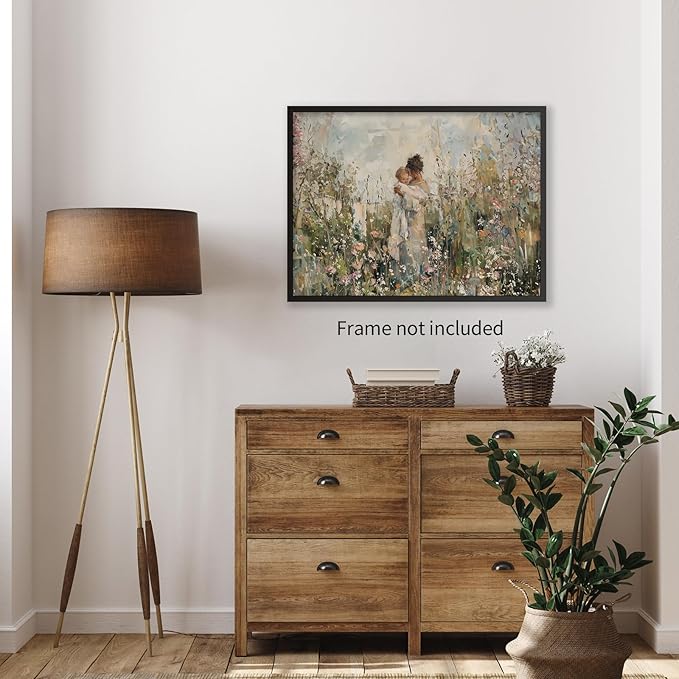rumlud Country Flower Poster Vintage Nature Botanical Floral Wall Art Antique