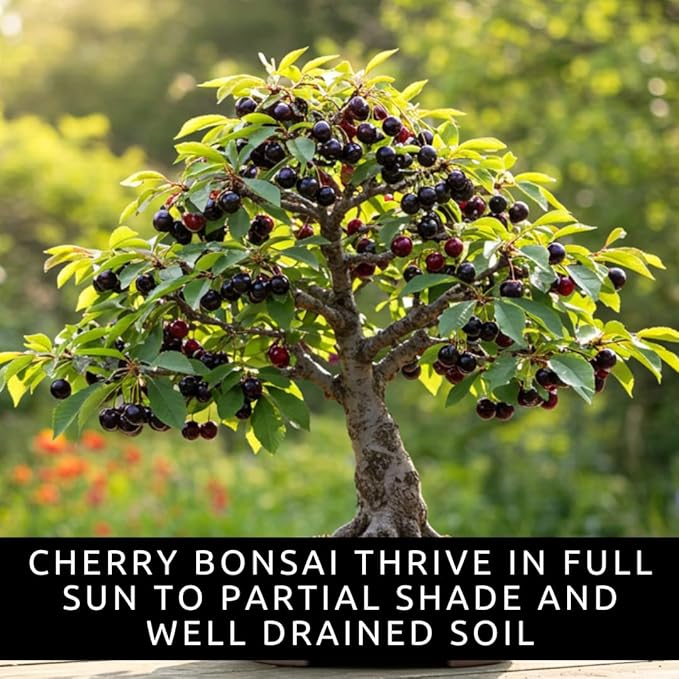 Bonsai Fruit Tree Seeds Bundle, 4 Pack – 10 Papaya, 10 Peach, 10 Cherry, 10 Banana – Grow Miniature Fruit Trees – Exotic Indoor & Outdoor Bonsai Plant Kit – Garden Starter Seed Pack
