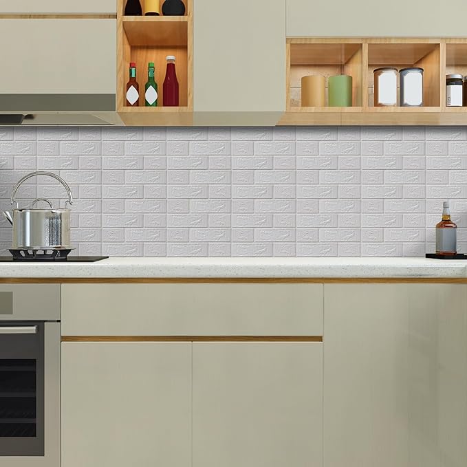 30PCS 3D Wall Panels Peel and Stick Foam, Self-Adhesive Decorative 3D Brick