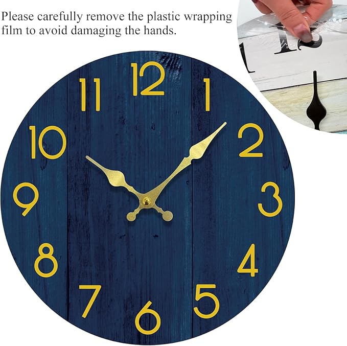 Wall Clock, Modern Wall Clocks Battery Operated, Silent Non Ticking Clock