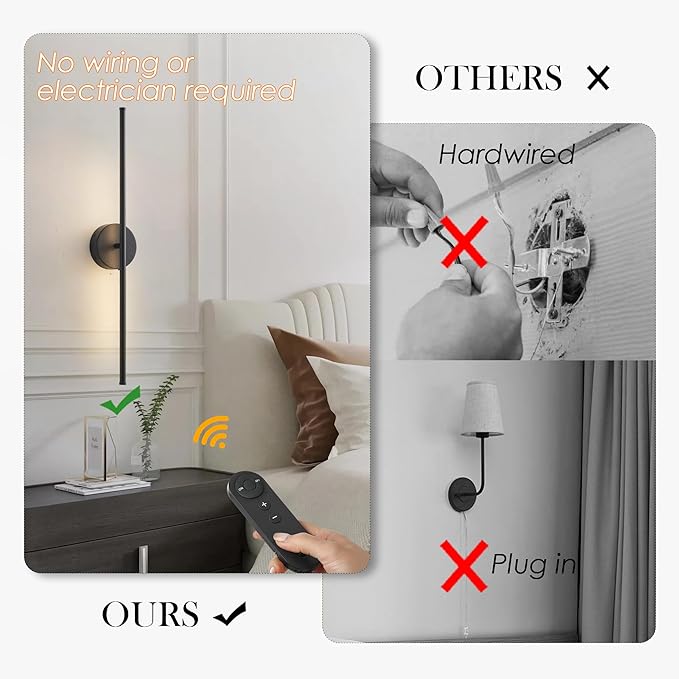 KARTOOSH Battery Operated Wall Sconces