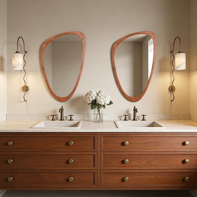 WallBeyond Asymmetrical Mirror, Irregular Wall Mirror, Wall Mirrors Decorative