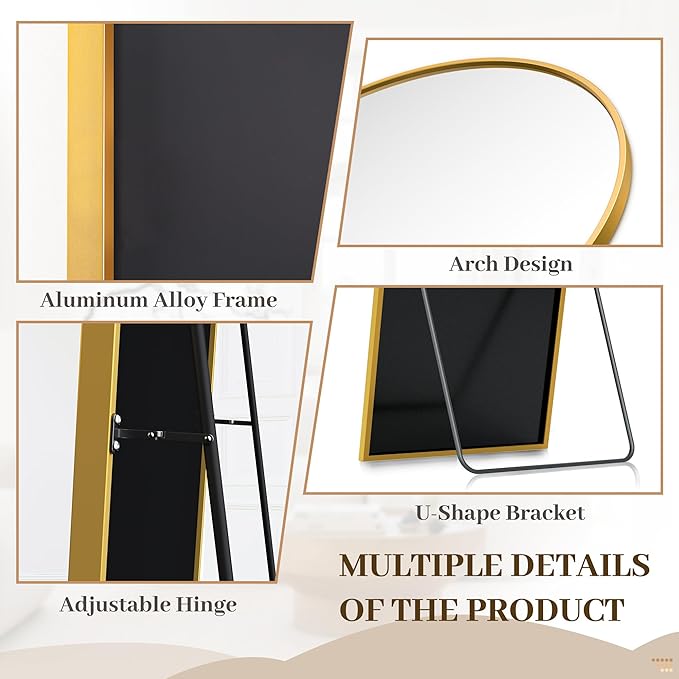Suidia 82"x44" Arched Full Length Mirror