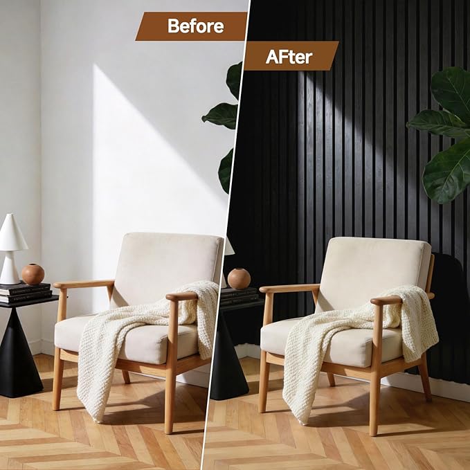 Acoustic Panels 4 Pack Self-Adhesive Upgrade, 23.62"X23.62" Sound Proof Wall