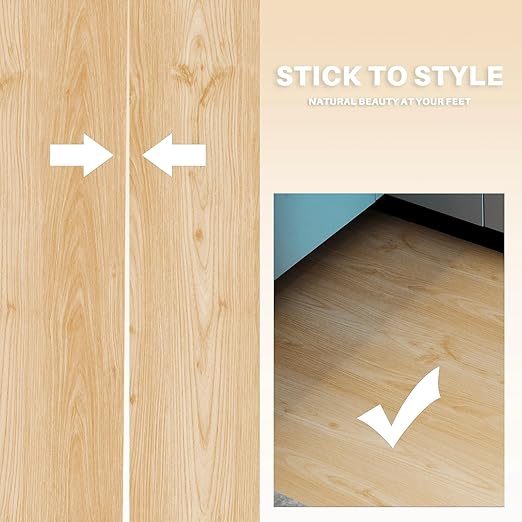 Wood Grain Peel and Stick Floor Tiles – 11.8” Width, Full Roll Length of 394" –