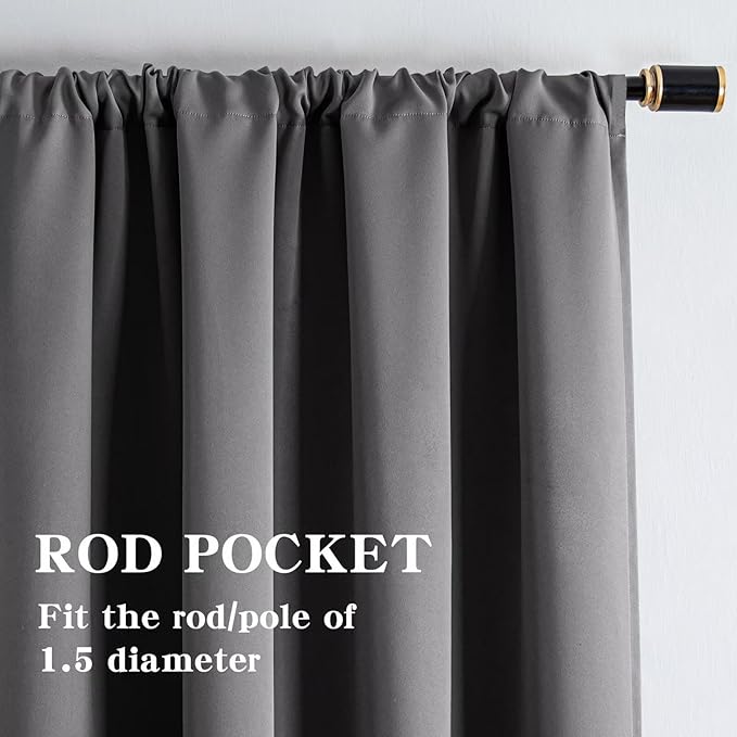 Custom Curtains for Bedroom Customsize, Grommet Light Blocking Drapes for