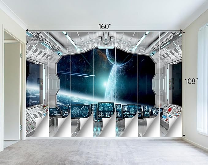Galaxy Spaceship Bathroom wallpeper Living Room Bedroom Ceiling wall Mural