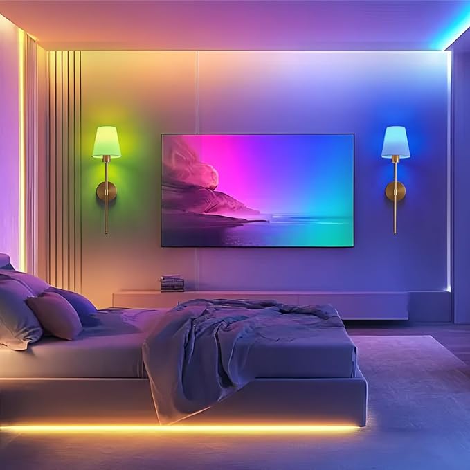 Battery Operated Wall Sconce Set of 2, Cordless Wall Lamps