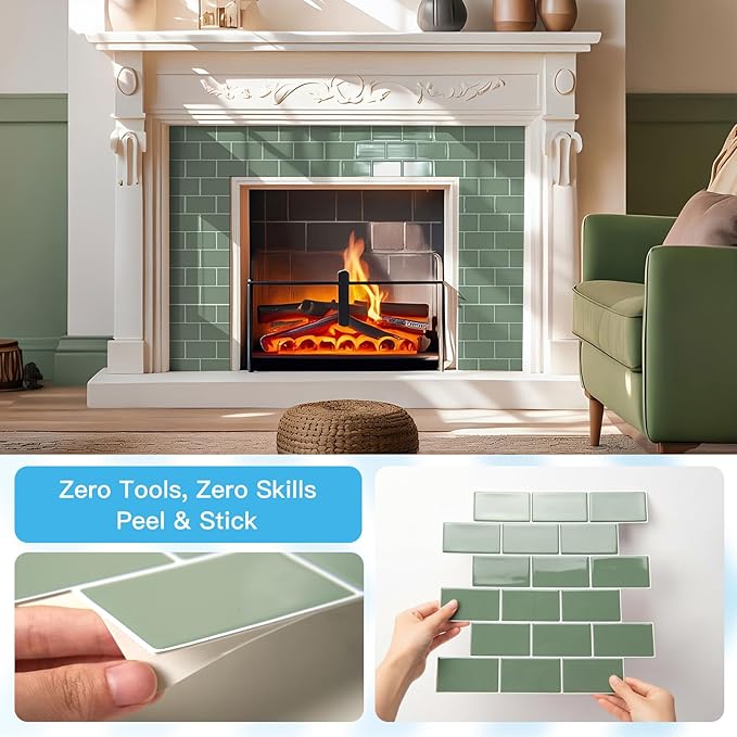 Art3d Peel and Stick Wall Tiles in Teal – 10-Pack of 12 x12 Thickened Design