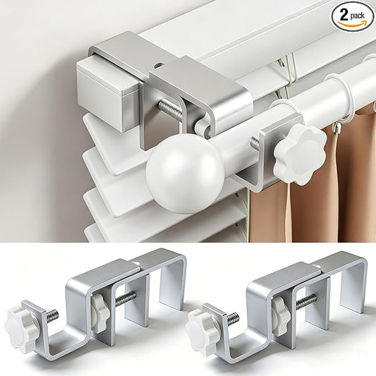 Mimiio No Drill Curtain Rod Brackets