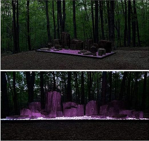 1100 Pcs Glow Stones Glowing in The Dark Pebbles Outdoor Decor Fish Tank Gravel Rocks Decoration (Pink in Daytime, Purple in The Dark)